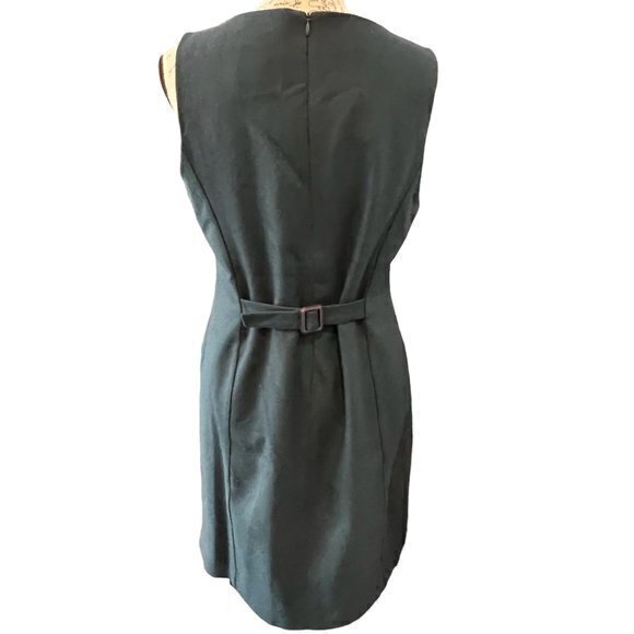 🎉PRICE REDUCED🎉 VTG Worthington 8P Green 100% Wool Lined Jumper Dress Pockets - Picture 7 of 13